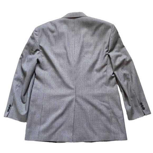 Stafford Men’s Houndstooth Suit Blazer Jacket Size 40R Two Button Suiting - Picture 4 of 12